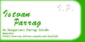 istvan parrag business card